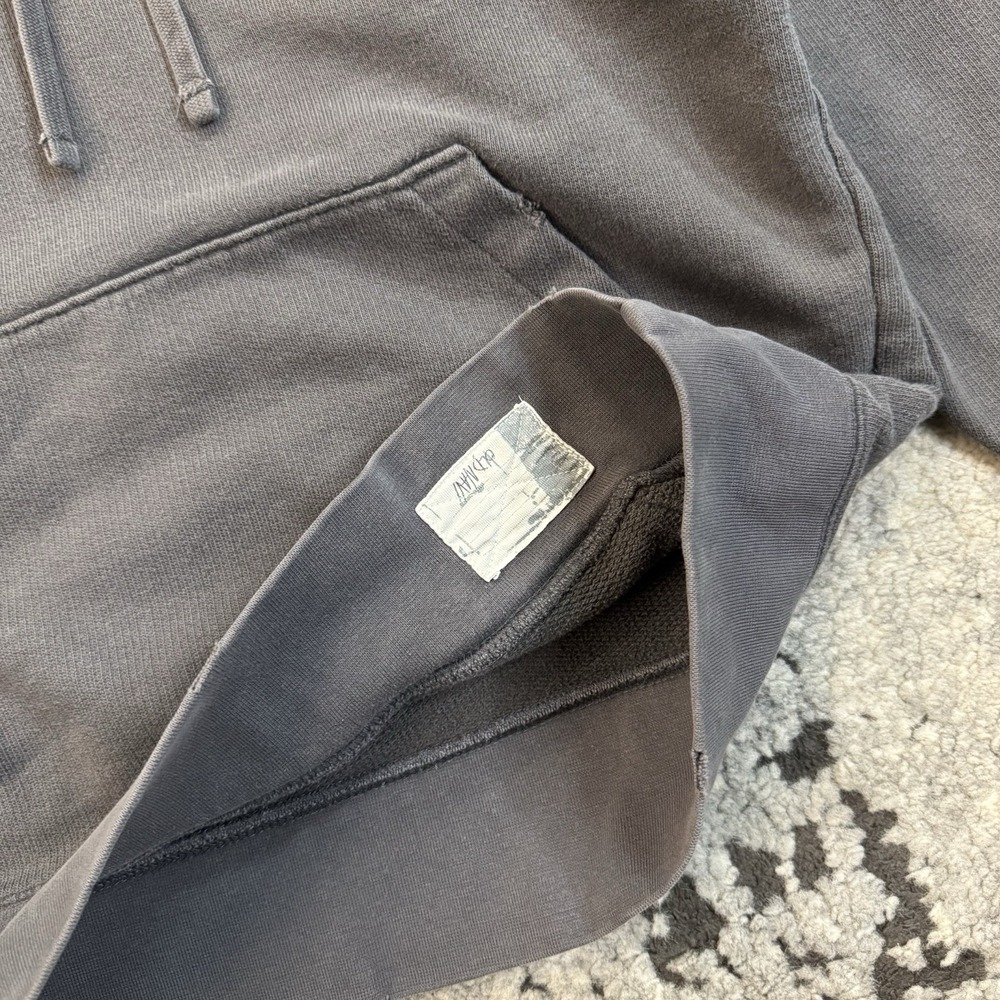 Y2K Old Navy LIVE Distressed Hoodie Size Medium Charcoal Gray - Picture 4 of 10